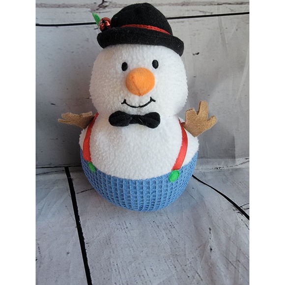 Hallmark 2 CHILL BUDDYSNOWMAN WITH BELL 6" Plush Stuffed Animal Toy - Picture 5 of 8